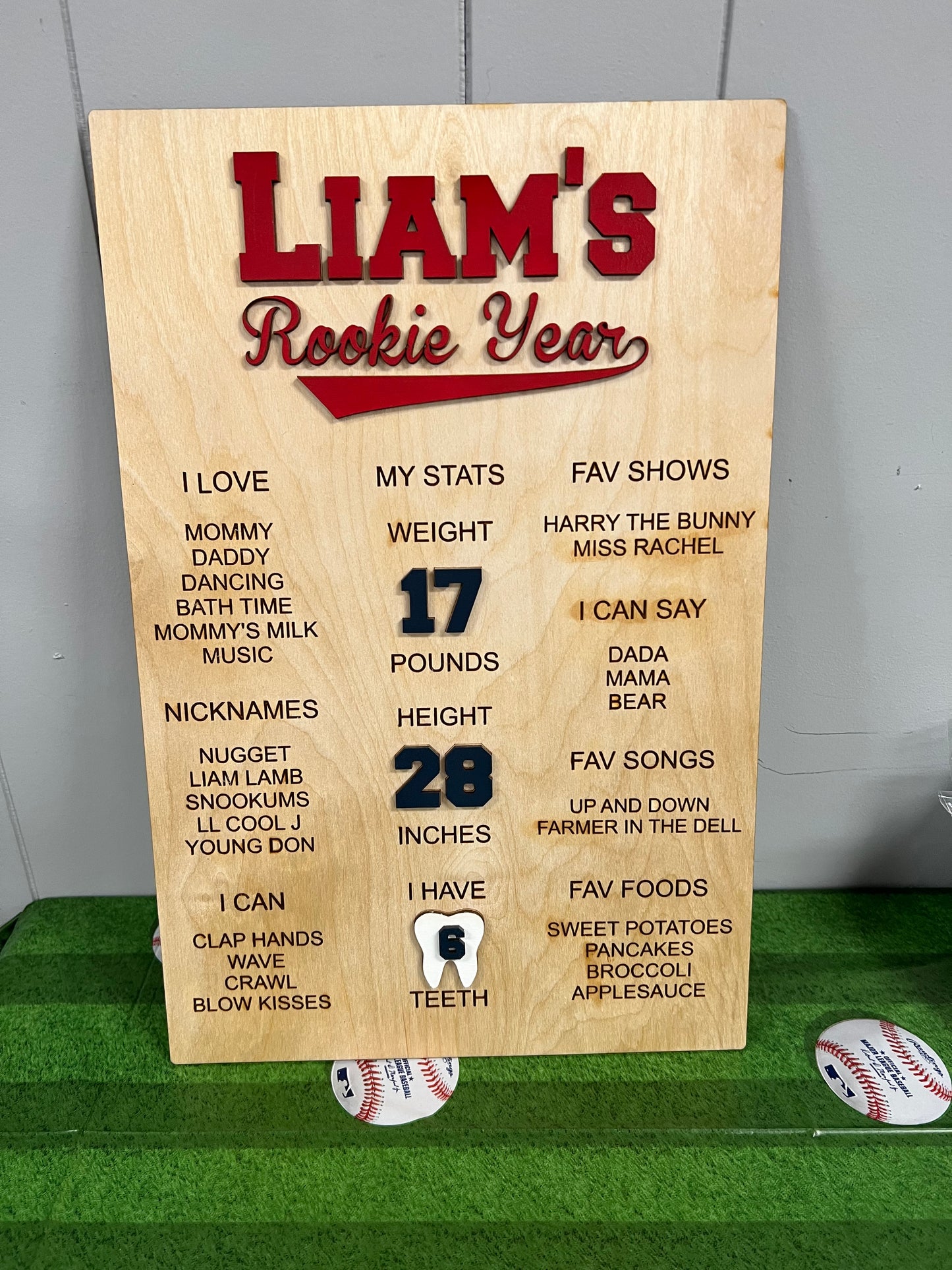 Personalized First Birthday sign